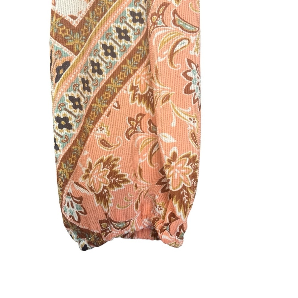 Willow & Root Patchwork Front Tie Long Sleeve Top - image 4